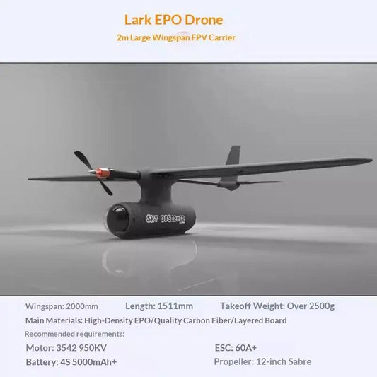Sky Observer FPV Carrier Drone Fixed Wing RC 2m Wingspan - ToylandEU™