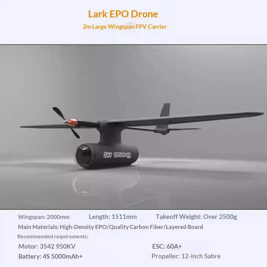 Sky Observer FPV Carrier Drone Fixed Wing RC 2m Wingspan - ToylandEU™