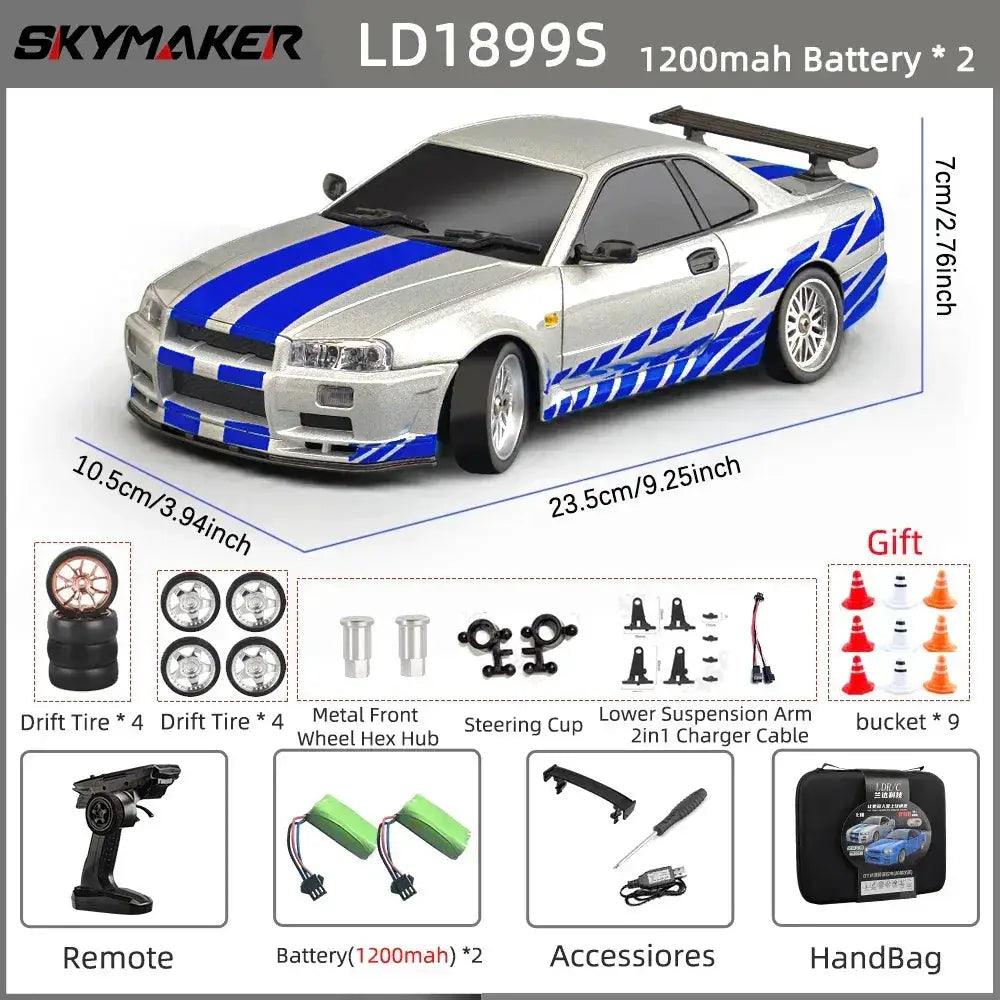 Skymaker RC Drift Car Gyro RWD Stabilized Alloy Body - ToylandEU™
