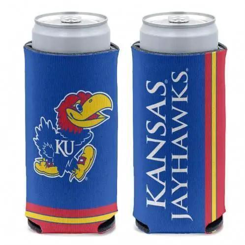 Kansas Jayhawks Slim Can Cooler Full Color Imprinted - ToylandEU™