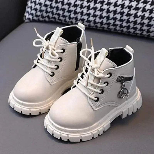 Kids Fashionable Leather Ankle Boots - Comfortable Sports Snow Boots for Boys and Girls in Autumn Winter - ToylandEU™