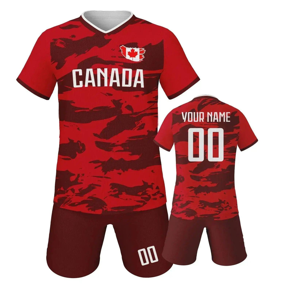 Customizable Kids Soccer Jersey Set With Short Sleeve Shirt And Matching Shorts Youth Football Training Kit Knit Fabric - ToylandEU™