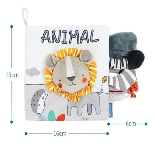 Soft Baby Cloth Book 3D Touch High Contrast Montessori Sensory Stroller Toy for Infants and Toddlers - ToylandEU™