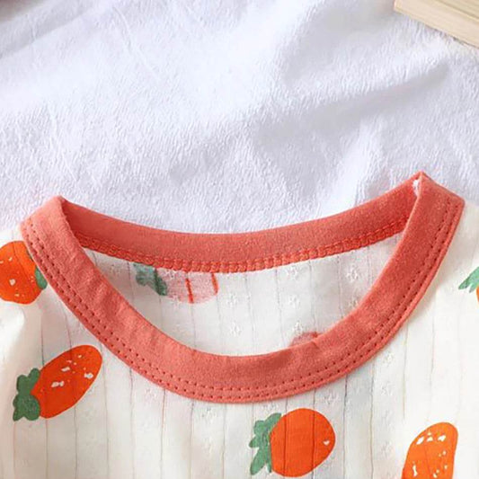 Soft Breathable Cotton Long Sleeve And Pants Pajama Set For Boys And Girls Cartoon Bear Unisex Summer Sleepwear - ToylandEU