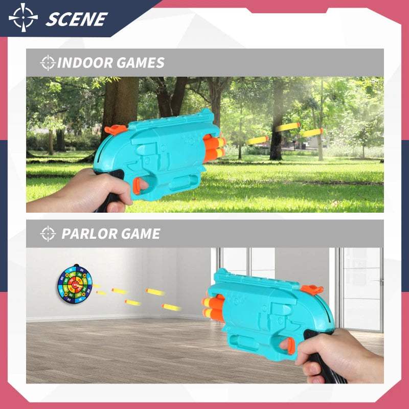 Soft Bullet Gun Nerf Blaster For Kids With Six Shots - ToylandEU