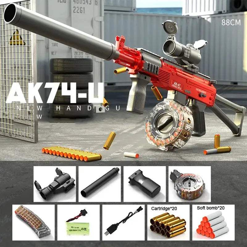 Soft Bullet Gun Toy With Electric Shell Ejection For Kids - ToylandEU
