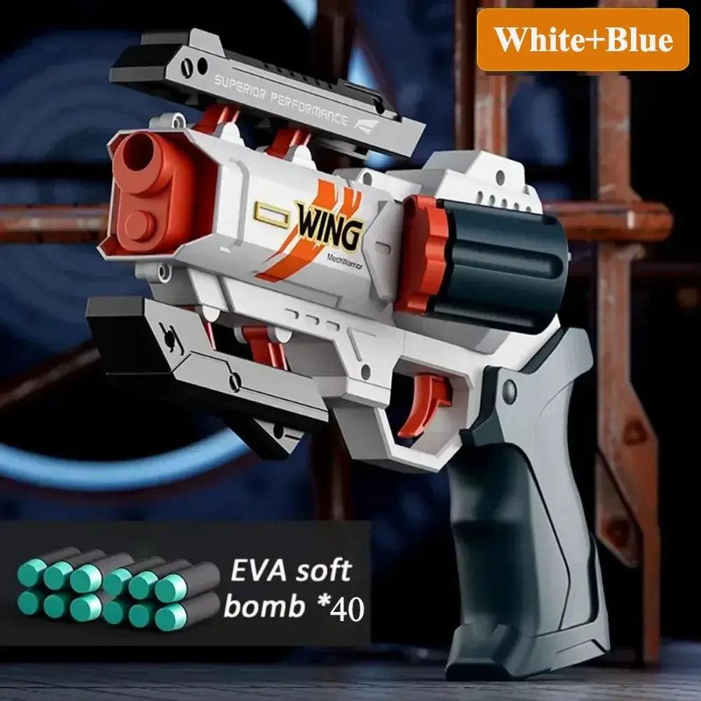 Soft Bullet Revolver Toy Gun For Kids Manual Loading - ToylandEU™