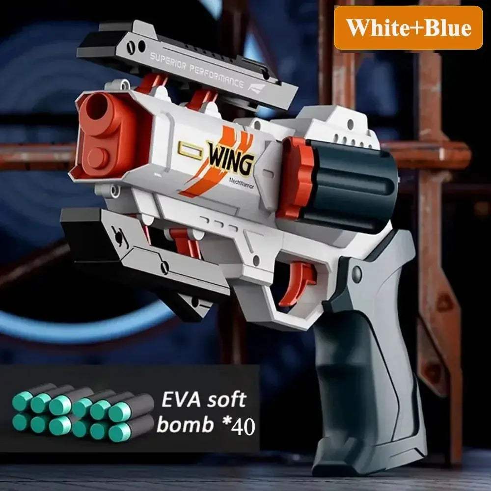 Soft Bullet Revolver Toy Gun For Kids With Manual Loading - ToylandEU