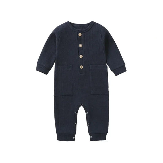 Soft Cotton Baby Romper Jumpsuit With Pockets Unisex - ToylandEU