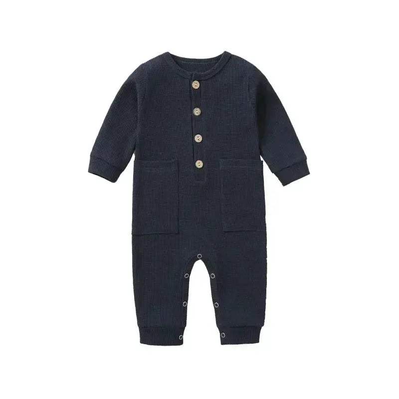 Soft Cotton Baby Romper With Pockets Unisex - ToylandEU™