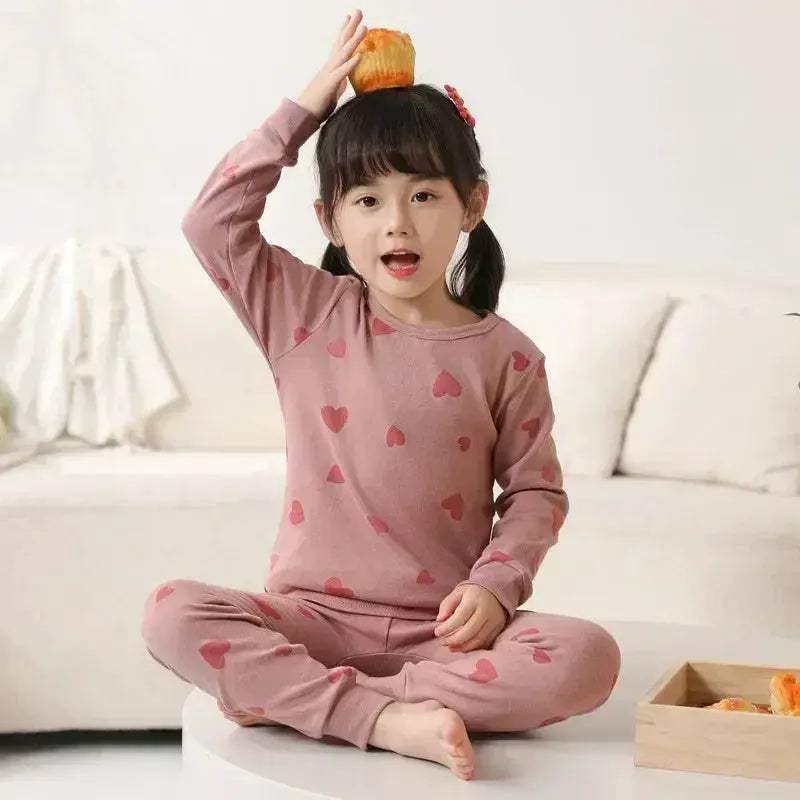Soft Cotton Kids Pajamas Dinosaur Print Two Piece Pajama Set For Unisex Children - ToylandEU