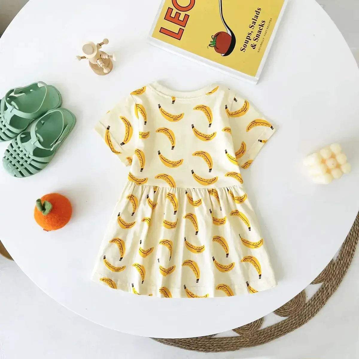 Soft Dress Cotton Korean Style Princess Knee Length Summer Baby Girls - ToylandEU