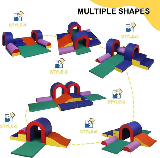 Soft Foam Climbing Blocks For Toddlers Indoor Play Set - ToylandEU