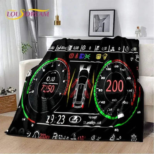 Racing Car Plush Blanket Anti Pilling Soft Throw - ToylandEU™