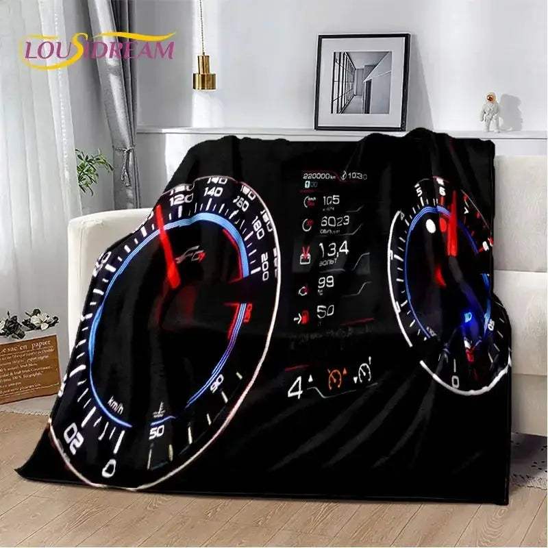 Soft Racing Car Plush Blanket Throw For Living Room - ToylandEU