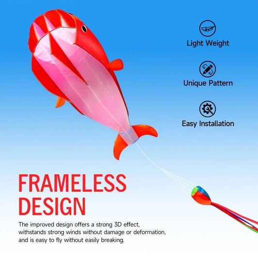 Soft Whale Kite Anti Tear For Beach Enthusiasts Outdoor Fun - ToylandEU