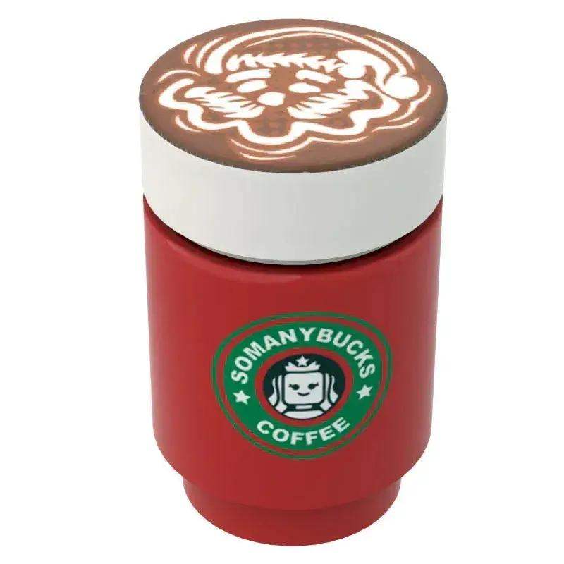 Somanybucks Christmas Coffee Cup w/ Santa Foam for Minifigs made using LEGO parts - B3 Customs - ToylandEU