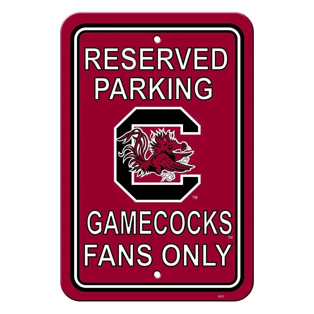 South Carolina Gamecocks Reserved Parking Sign 12x18 Plastic - ToylandEU™