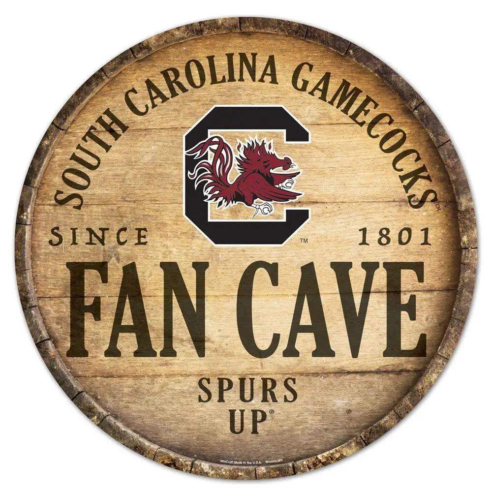 South Carolina Gamecocks Wood Sign 14 Inch Round Barrel Top - ToylandEU™