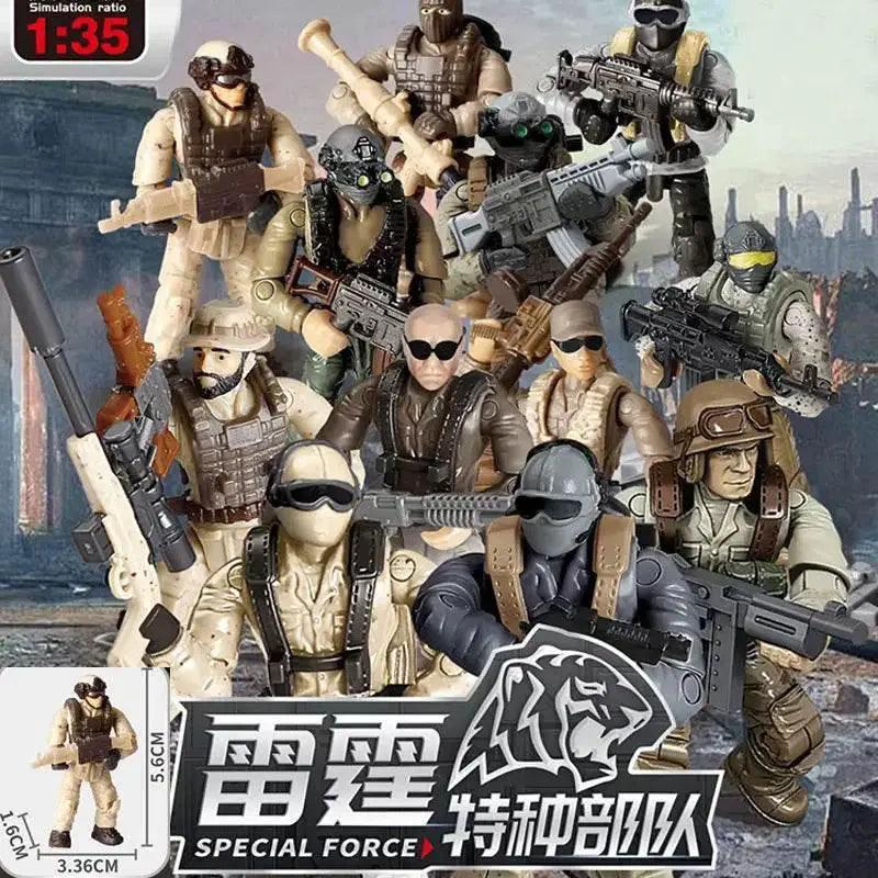 Special Force Field Force WW2 Infantry Military Soldiers Corp War Army Mini Gun Weapons Model Toys - ToylandEU™