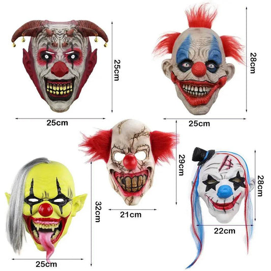 Spooky Clown Mask Full Face Latex Head Cover For Adults - ToylandEU
