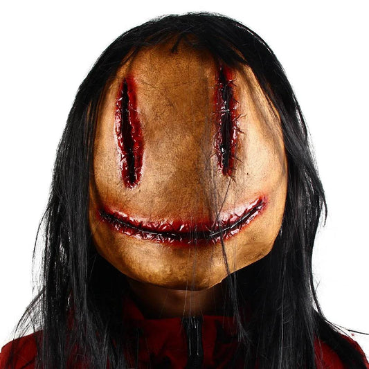Spooky Halloween Mask Bloody Smiley Face For Adults - ToylandEU