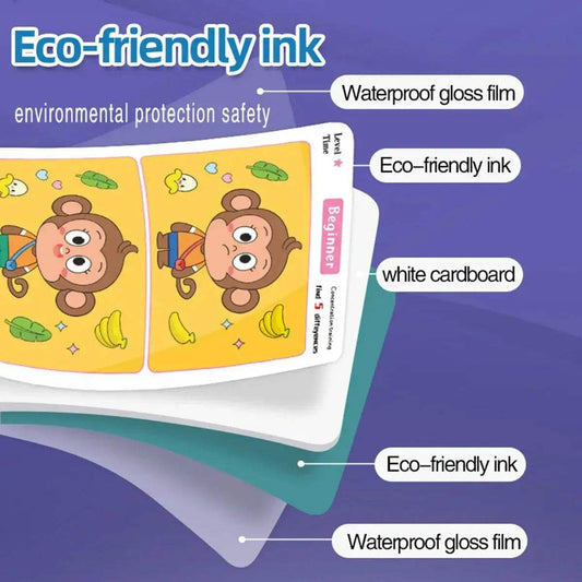 Spot The Difference Focus Reusable Cards Erasable Pen - ToylandEU™
