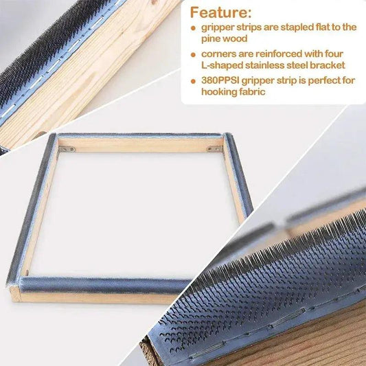 Square Punch Needle Embroidery Hoop Wooden Frame - ToylandEU™
