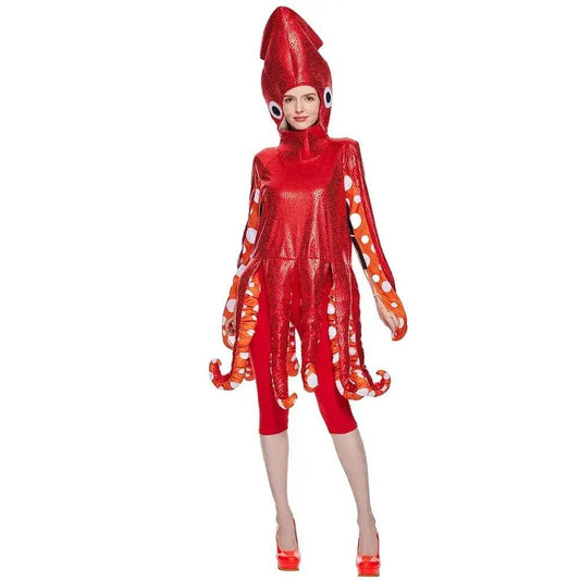 Squid Costume For Adults Sea Creature Spooky Onesie Halloween - ToylandEU