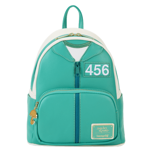 Squid Game Seong Gi-Hun Player 456 Cosplay Mini Backpack | Loungefly | Green Tracksuit Design | Squid Game Fans