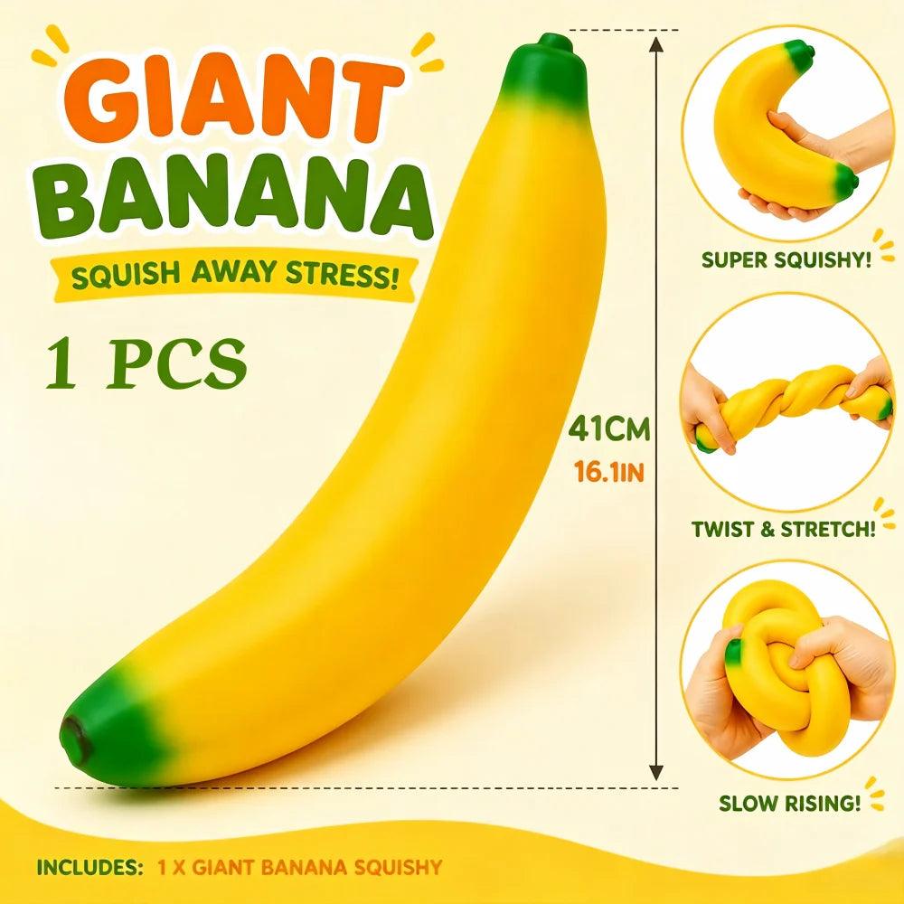 Squishy Banana | Slow Rebound Stress Relief | Desk Home Decor | 18Cm 41Cm Sizes