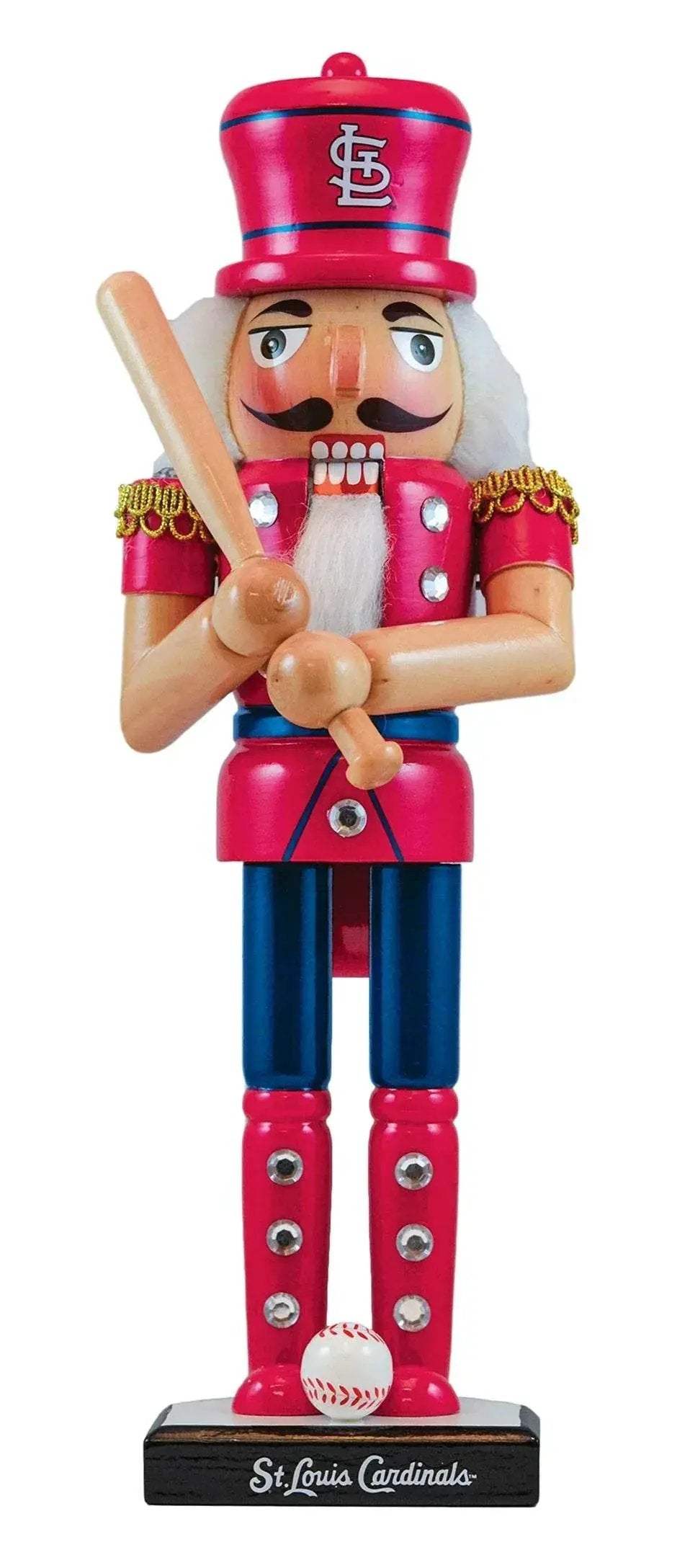 St Louis Cardinals Nutcracker 12 Inch Solid Wood Decor - ToylandEU™