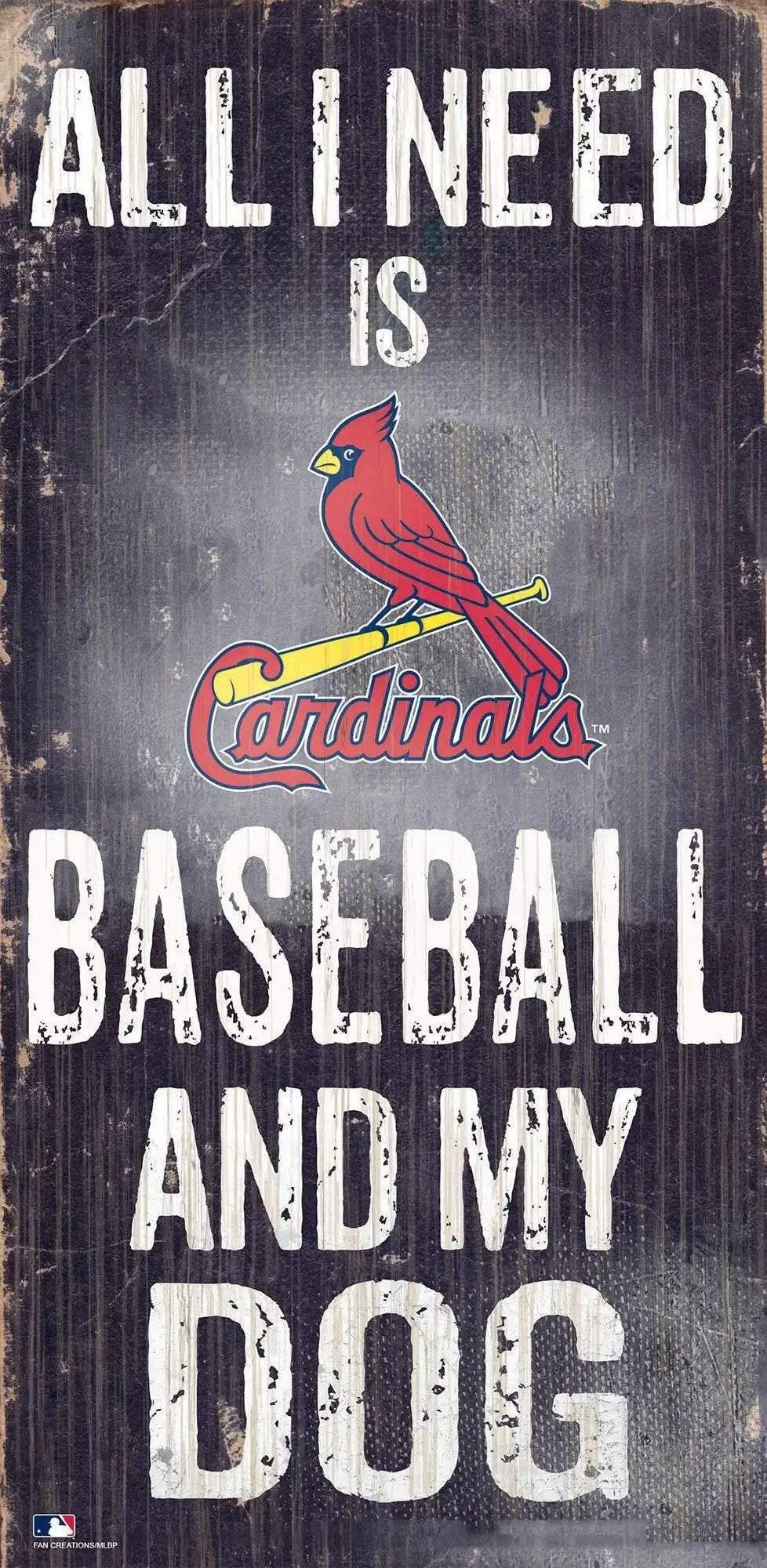 St Louis Cardinals Wood Sign 6x12 Baseball And Dog Design - ToylandEU™