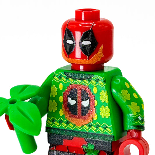 St Patrick's Day Luckpool Figure By B3 Customs, 100% Authentic LEGO Parts, Standard Figure Size, Includes Small Plant - ToylandEU