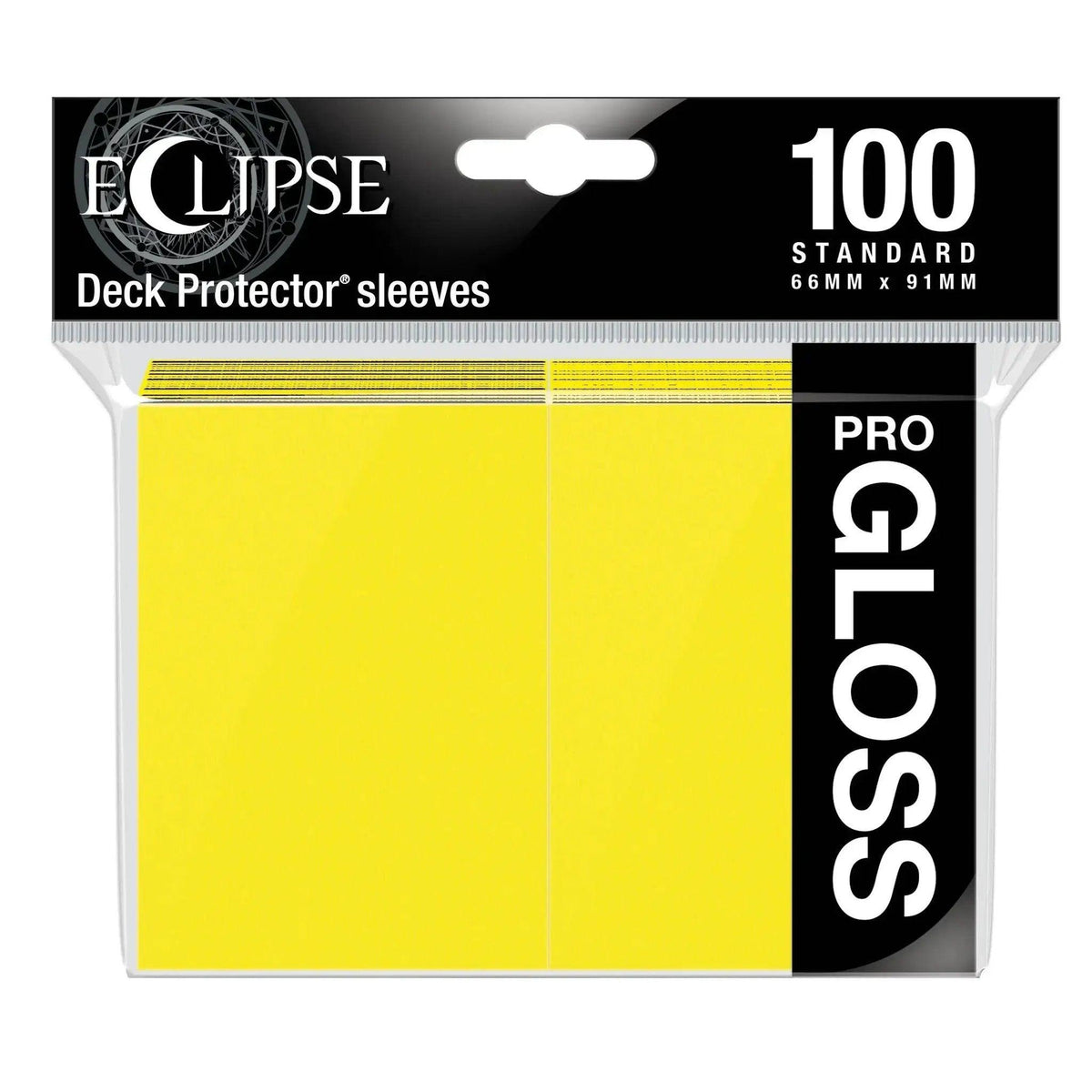 Eclipse Gloss Standard Sleeves 100 Pack Lemon Yellow - ToylandEU™