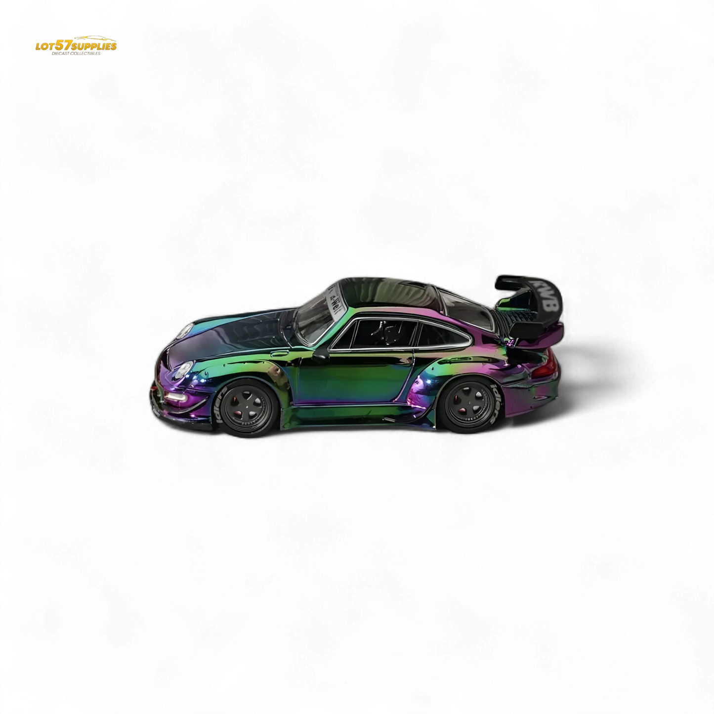 Star Model Porsche RWB 993 GT Wing Magic Purple-Green 1:64 - ToylandEU