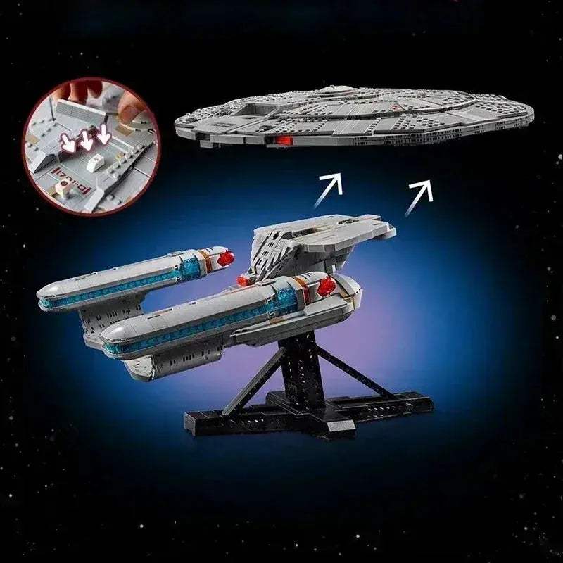 Star Trek USS Enterprise NCC-1701-D Building Blocks Model Display - ToylandEU