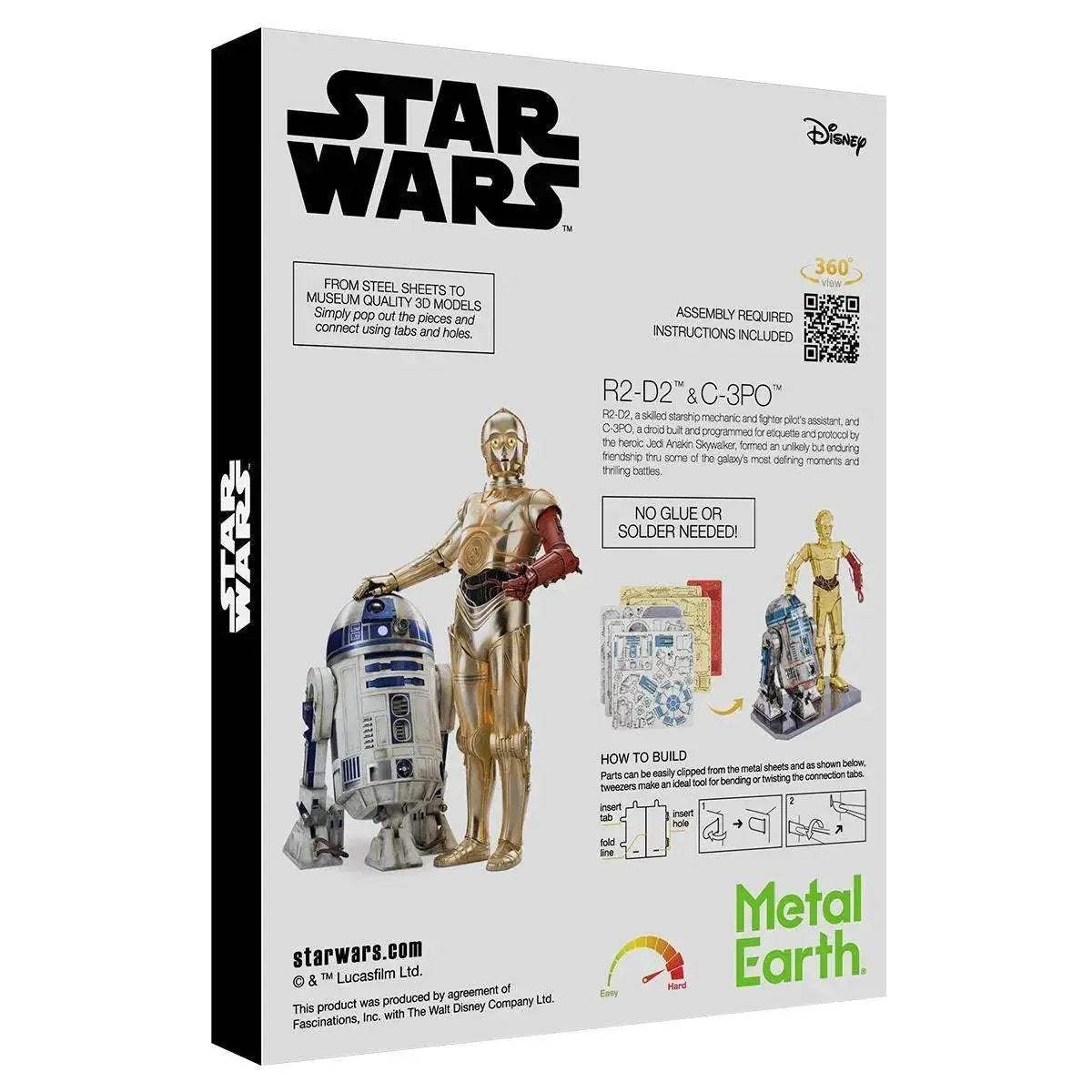 Deluxe Star Wars R2-D2 And C-3PO 3D Steel Model Kit - ToylandEU