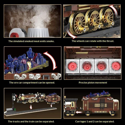 Steampunk Mine Train Building Blocks | Toylandeu™