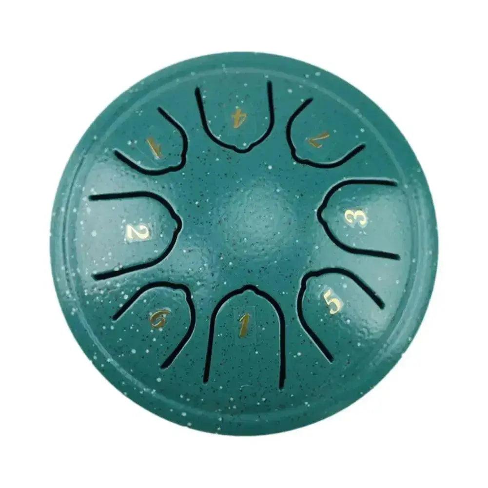 4.5 Inch 8 Tone Steel Tongue Drum Mini Hand Pan Drum With Drumsticks Tambourine And Accessories - ToylandEU™