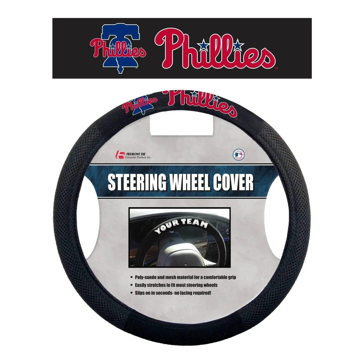 Philadelphia Phillies Steering Wheel Cover Mesh Style - ToylandEU™