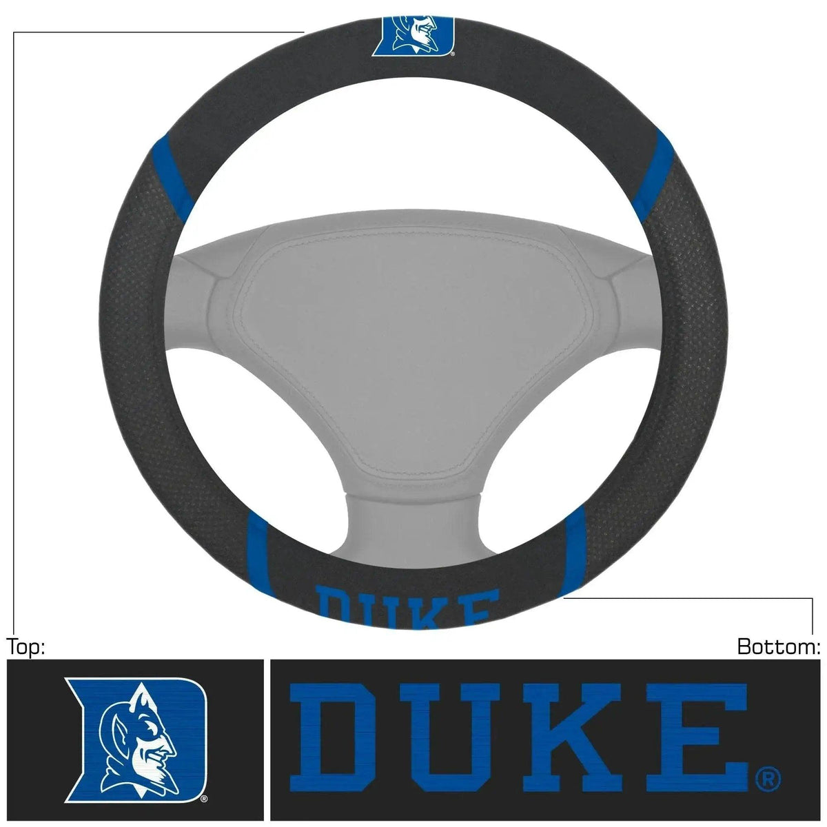Duke Blue Devils Steering Wheel Cover Mesh And Suede - ToylandEU™