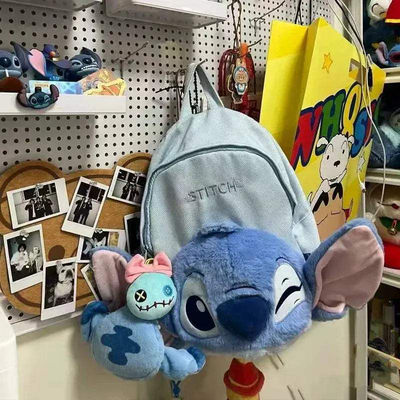 Stitch Backpack Plush Large Capacity Disney Lilo Schoolbag - ToylandEU