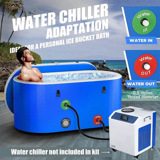 Stock 132cm Cold Immersion Training Ice Bath Tub Large Collapsible Cold Plunge Pod for Indoor Outdoor Use - ToylandEU