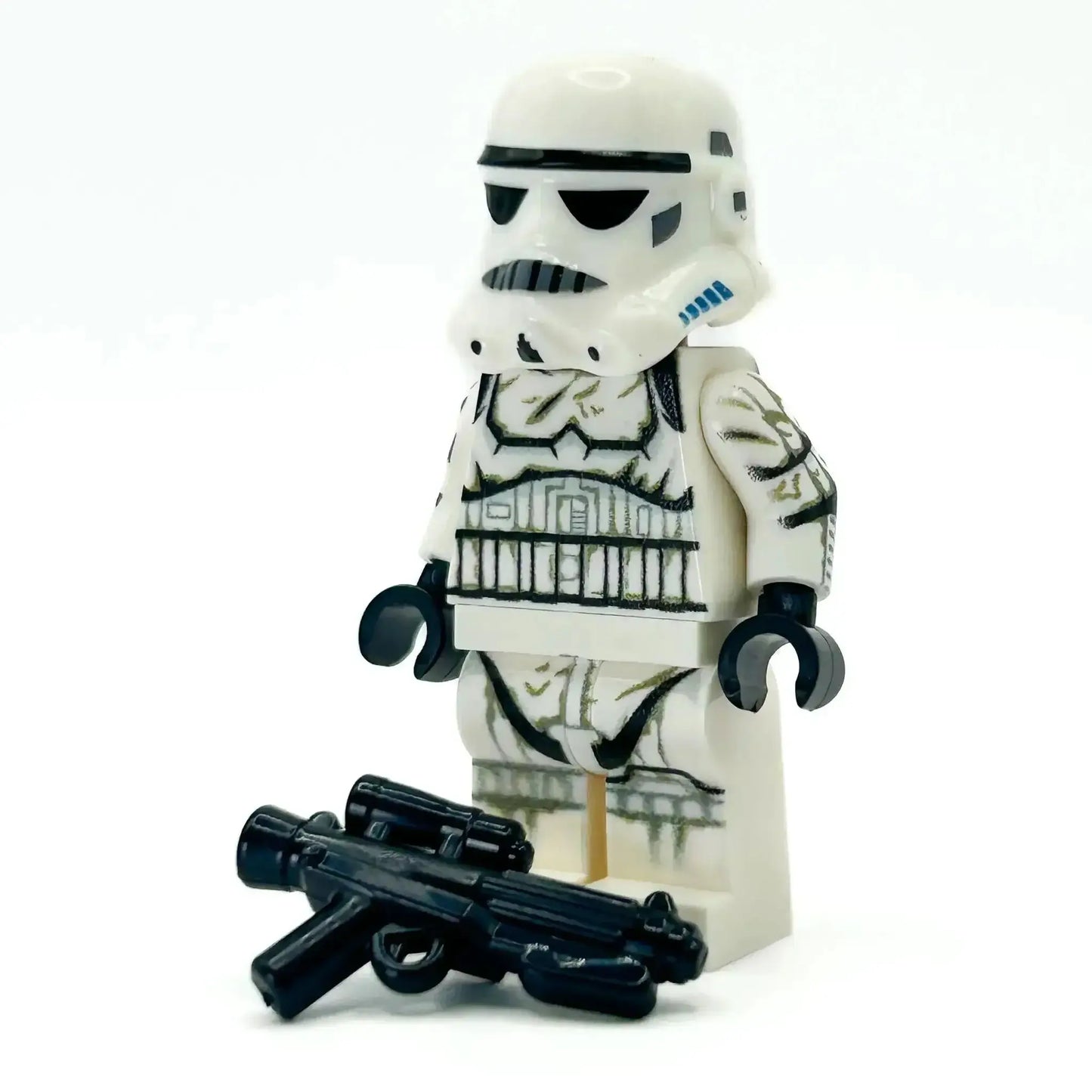 Custom Stormtrooper Figure With Blaster Battle-Worn Authentic LEGO Legs And Torso - ToylandEU