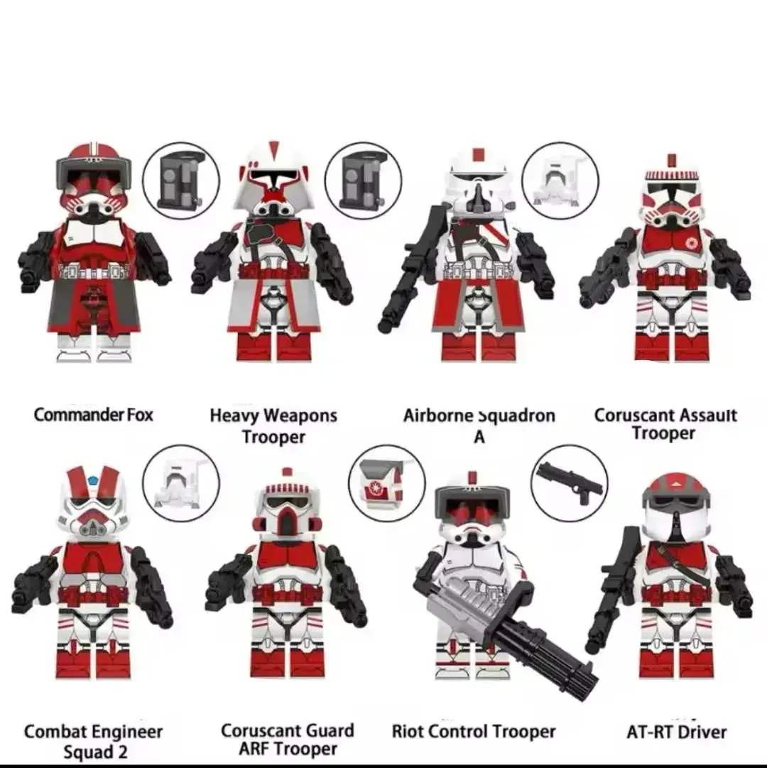 LEGO Stormtrooper Figure Set Of 8 Figures With Variations In Markings And Color ABS Plastic Exclusive Collectible - ToylandEU