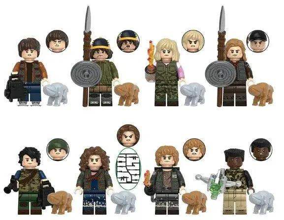 Stranger Things Minifigure Set Of 8 With Base Plate - Toys Galore LLC
