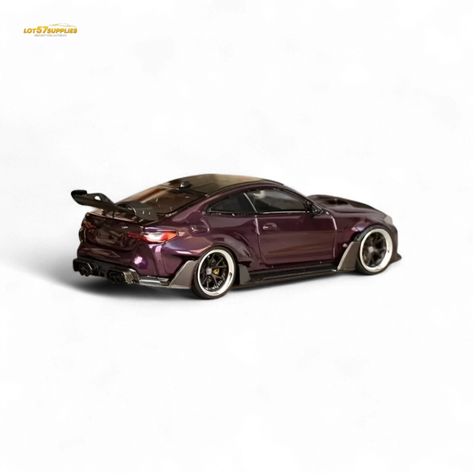 BMW M4 G82 Diecast Scale 1 64 Widebody Dark Purple - ToylandEU™