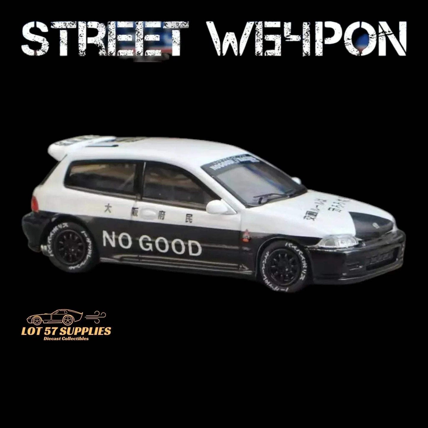 Street Weapon Honda Civic EG6 OSAKA JDM Police livery Car 1:64 - ToylandEU