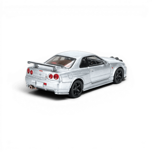 Street Weapon Nissan R34 GT-R Silver Snow Drift 1:64 - ToylandEU™